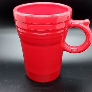 NWOT Fiestaware HLC Scarlet Red Latte 18oz Coffee Mug Ring Handle Retired